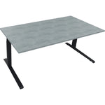 Neutralware Schreibtisch all in one 1.800 x 645-1.275 x 900 mm (B x H x T) beton hell
