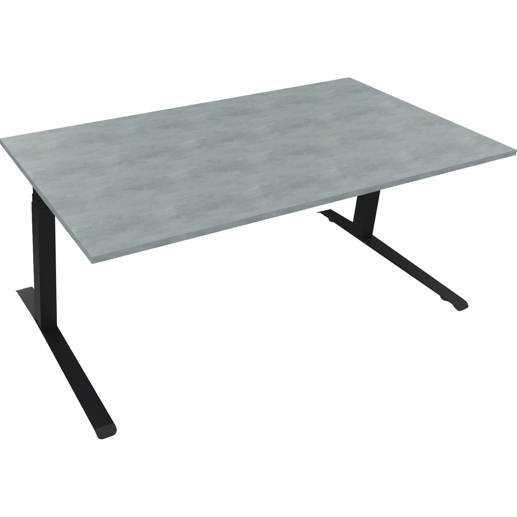 Neutralware Schreibtisch all in one 1.800 x 645-1.275 x 900 mm (B x H x T) beton hell