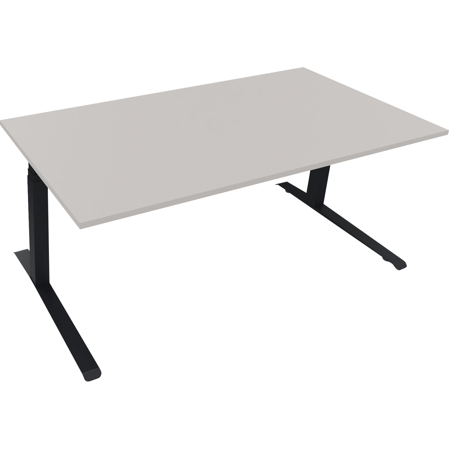 Neutralware Schreibtisch all in one 1.800 x 645-1.275 x 900 mm (B x H x T) lichtgrau