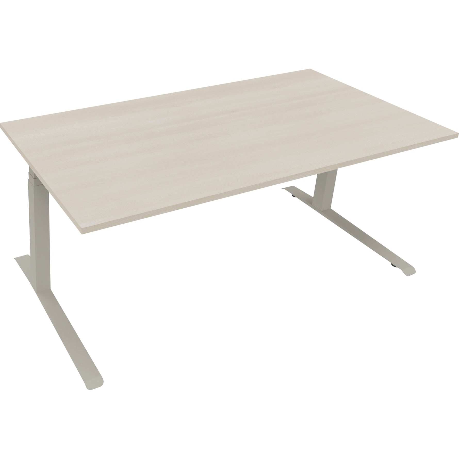 Neutralware Schreibtisch all in one 1.800 x 645-1.275 x 900 mm (B x H x T) akazie hell – Produktbild 2