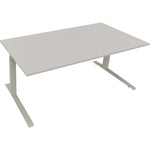 Neutralware Schreibtisch all in one 1.800 x 645-1.275 x 900 mm (B x H x T) lichtgrau – Produktbild 2