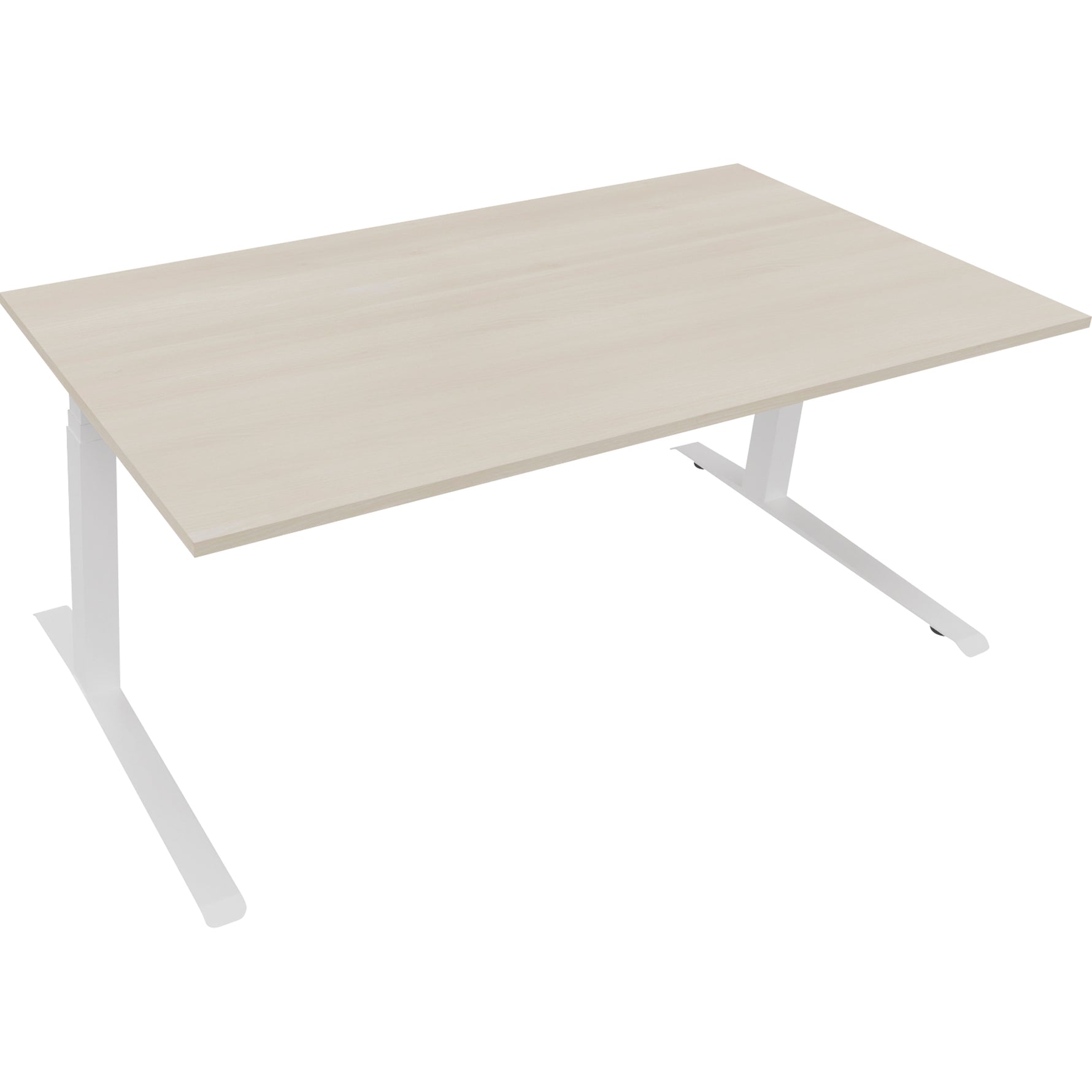 Neutralware Schreibtisch all in one 1.800 x 645-1.275 x 900 mm (B x H x T) akazie hell – Produktbild 3