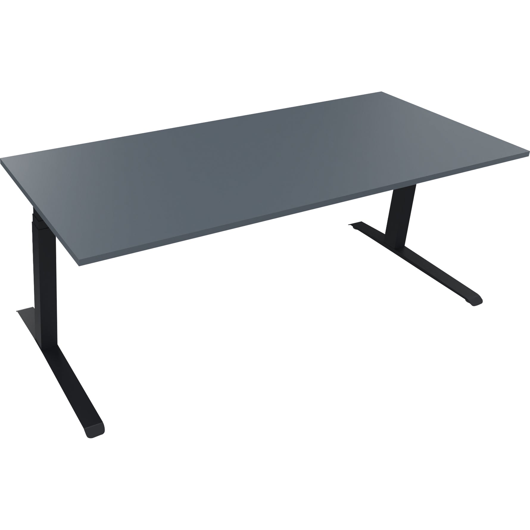 Neutralware Schreibtisch all in one 2.000 x 645-1.275 x 800 mm (B x H x T) lavagrau