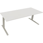 Neutralware Schreibtisch all in one 2.000 x 645-1.275 x 800 mm (B x H x T) diamant weiß