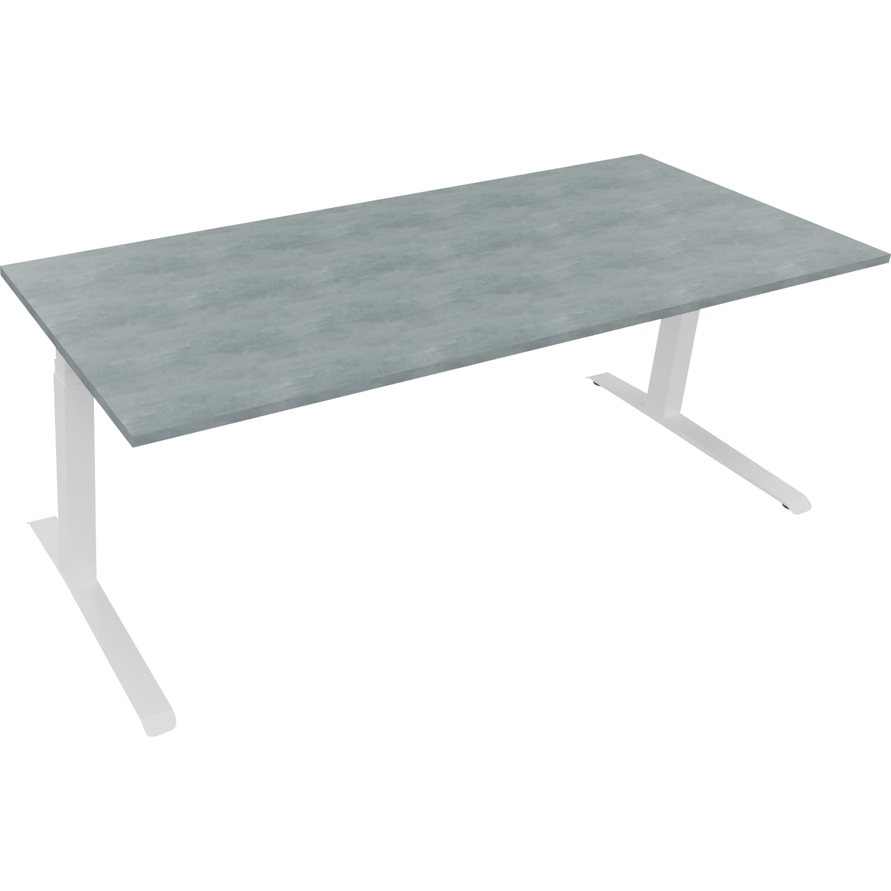 Neutralware Schreibtisch all in one 2.000 x 645-1.275 x 800 mm (B x H x T) beton hell
