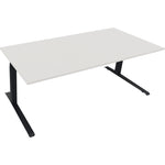 Neutralware Schreibtisch all in one 2.000 x 645-1.275 x 900 mm (B x H x T) diamant weiß