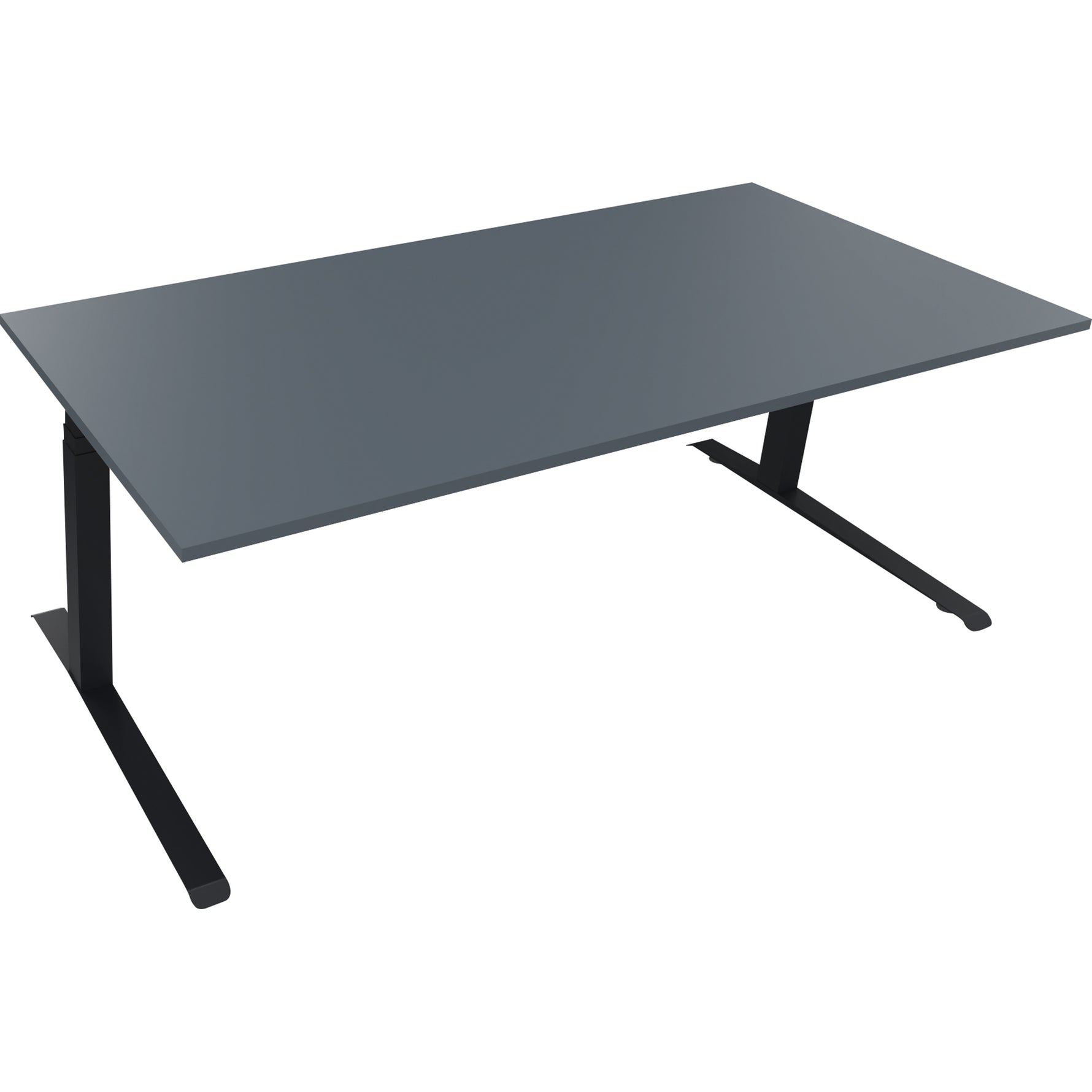 Neutralware Schreibtisch all in one 2.000 x 645-1.275 x 900 mm (B x H x T) lavagrau