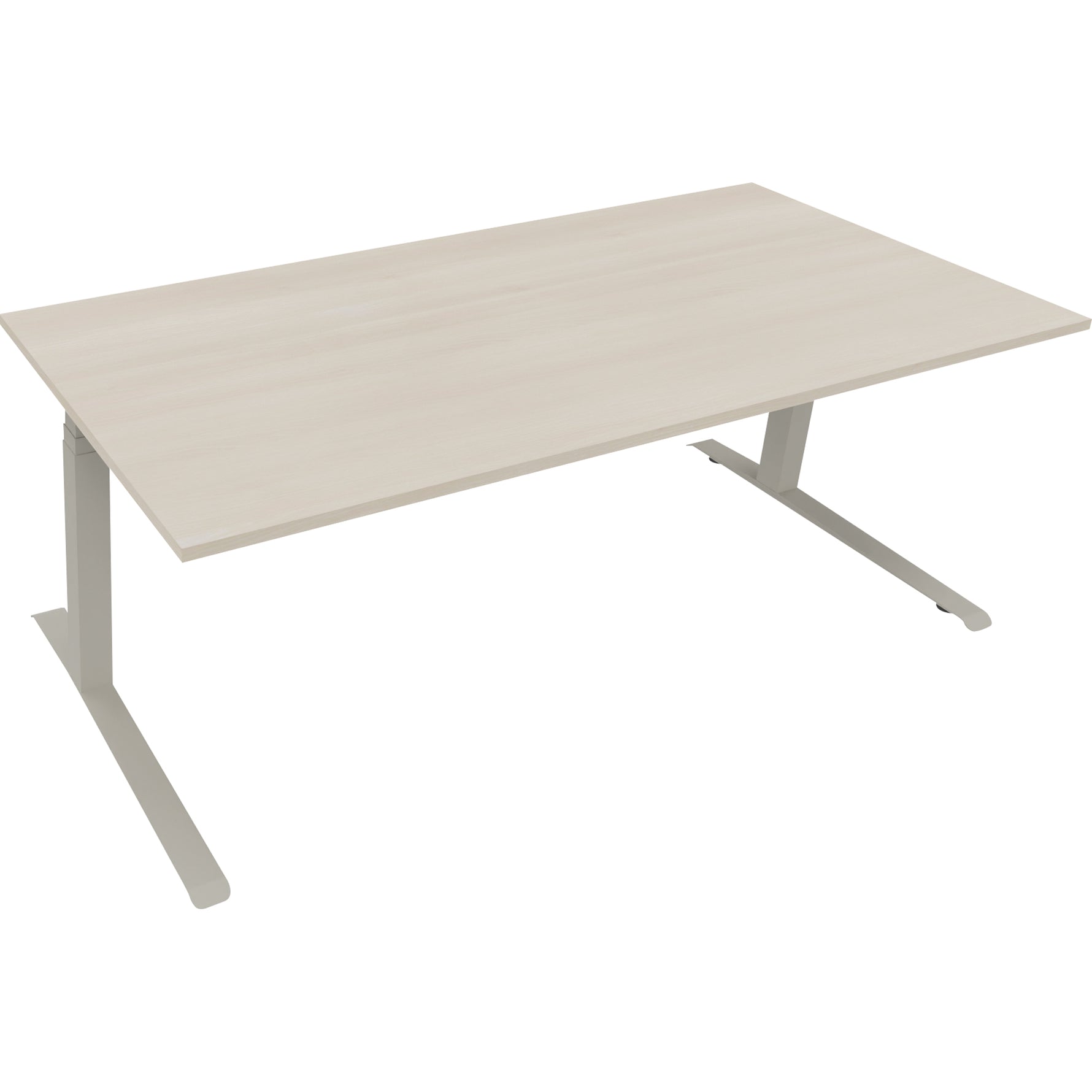 Neutralware Schreibtisch all in one 2.000 x 645-1.275 x 900 mm (B x H x T) akazie hell – Produktbild 2