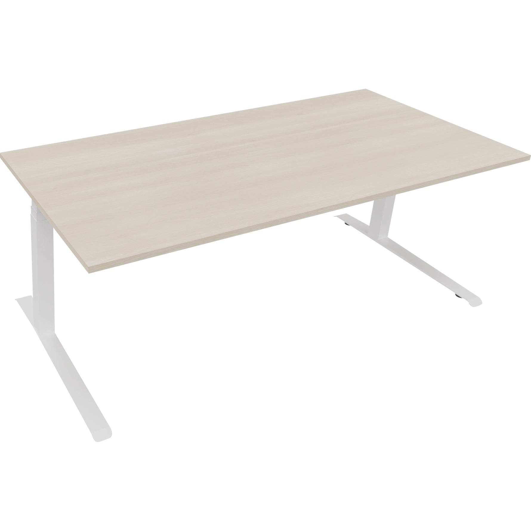 Neutralware Schreibtisch all in one 2.000 x 645-1.275 x 900 mm (B x H x T) akazie hell – Produktbild 3