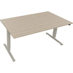 Schreibtisch 1.600 x 625-1.285 x 900 mm (B x H x T) eiche natur