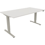 Neutralware Schreibtisch 1.600 x 625-1.285 x 900 mm (B x H x T) diamant weiß