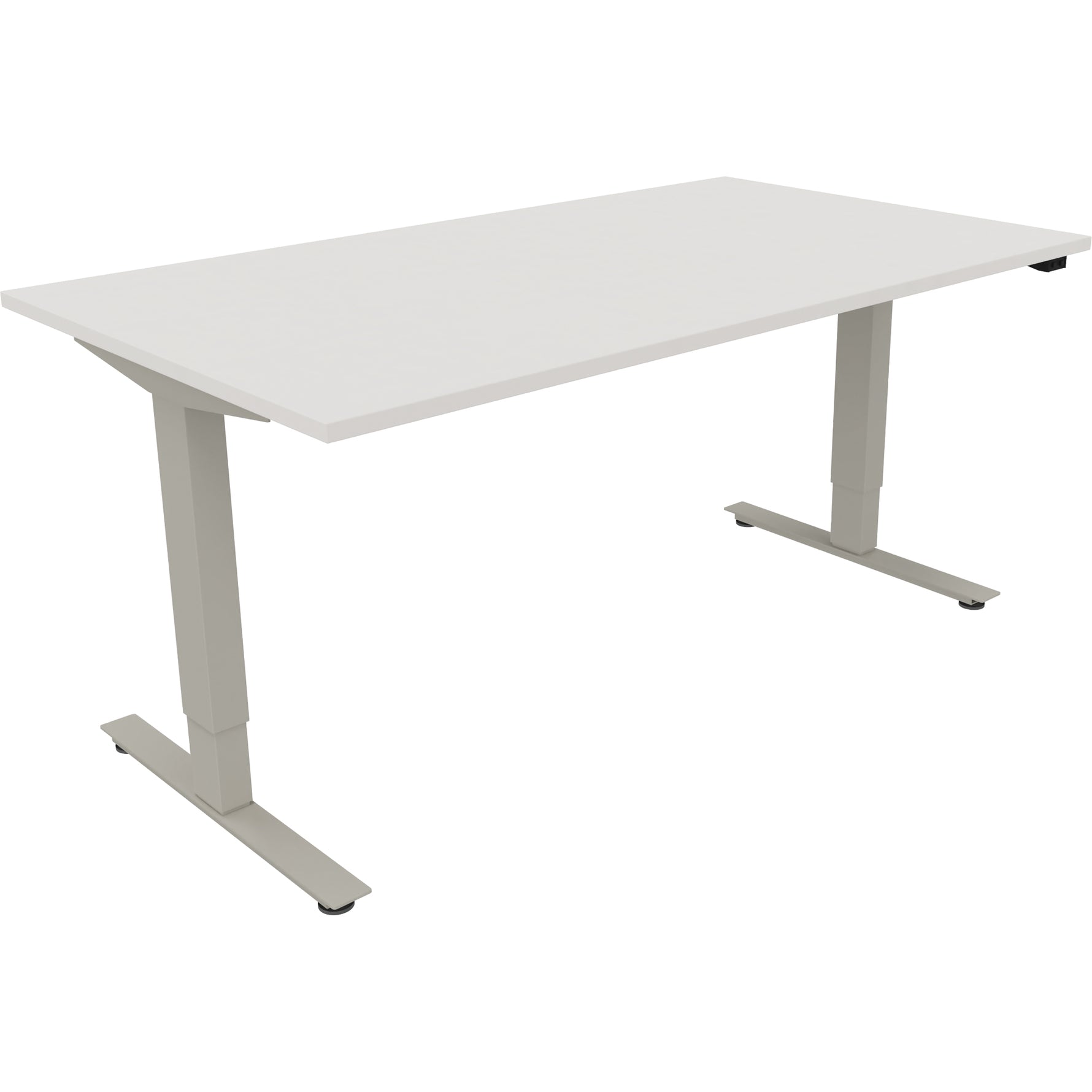 Neutralware Schreibtisch 1.600 x 625-1.285 x 900 mm (B x H x T) diamant weiß