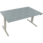 Neutralware Schreibtisch 1.600 x 625-1.285 x 900 mm (B x H x T) beton hell