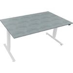 Neutralware Schreibtisch 1.600 x 625-1.285 x 900 mm (B x H x T) beton hell – Produktbild 2