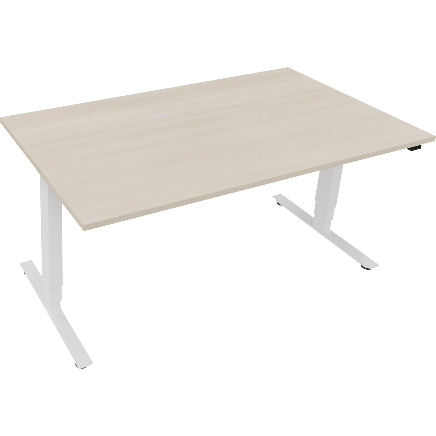 Neutralware Schreibtisch 1.600 x 625-1.285 x 900 mm (B x H x T) akazie hell – Produktbild 2