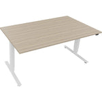 Schreibtisch 1.600 x 625-1.285 x 900 mm (B x H x T) eiche natur