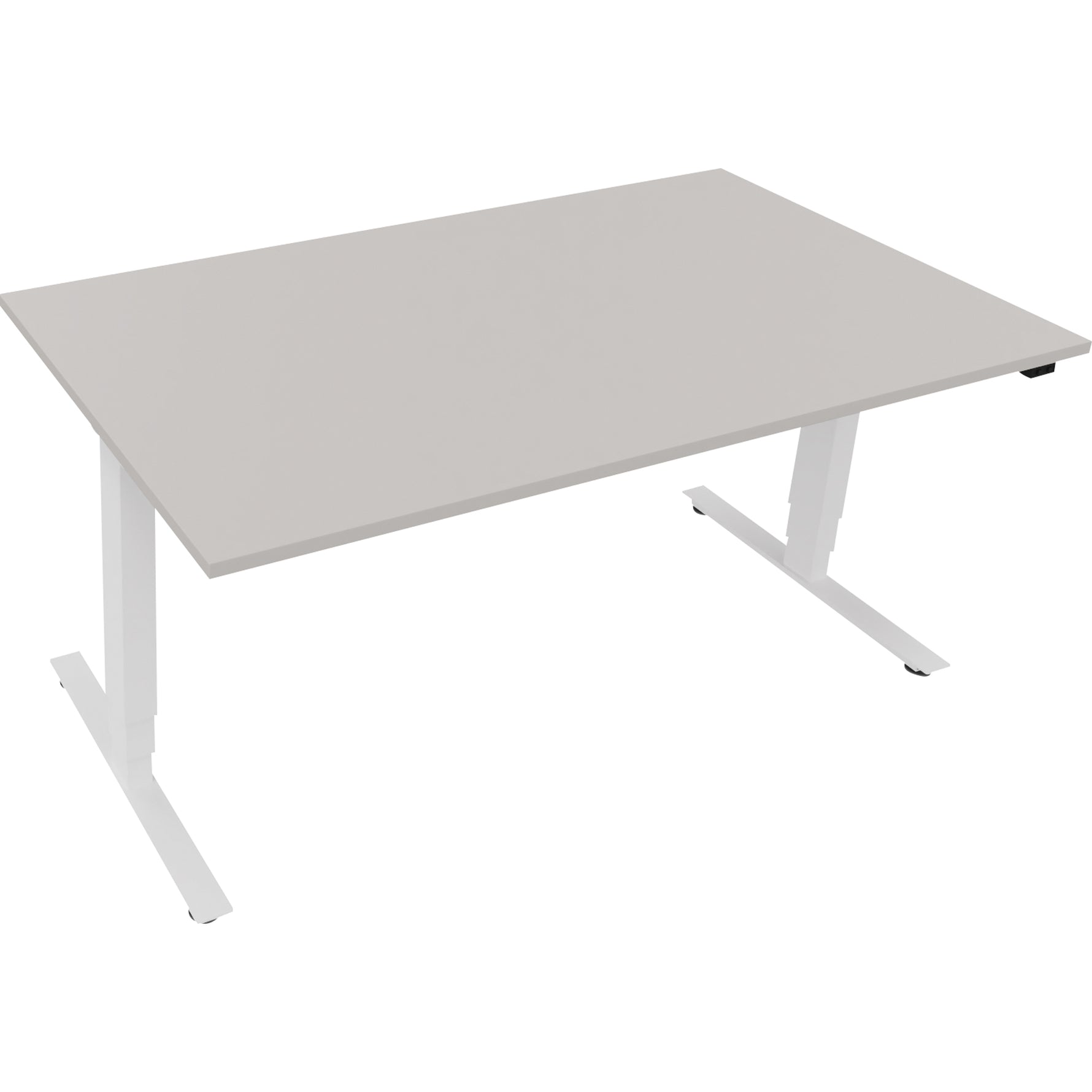 Neutralware Schreibtisch 1.600 x 625-1.285 x 900 mm (B x H x T) lichtgrau – Produktbild 2