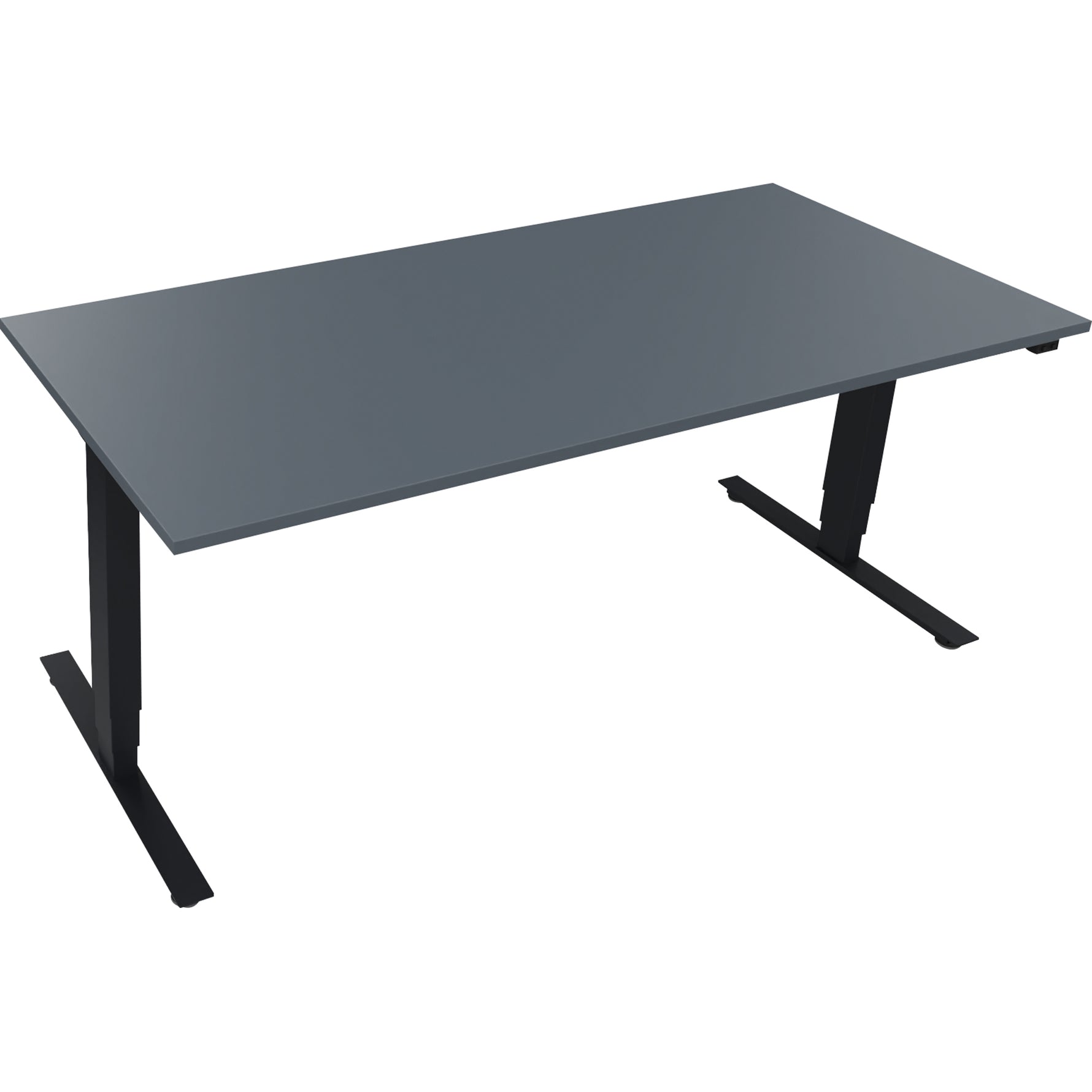 Neutralware Schreibtisch 1.800 x 625-1.285 x 800 mm (B x H x T) lavagrau