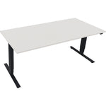 Neutralware Schreibtisch 1.800 x 625-1.285 x 800 mm (B x H x T) diamant weiß