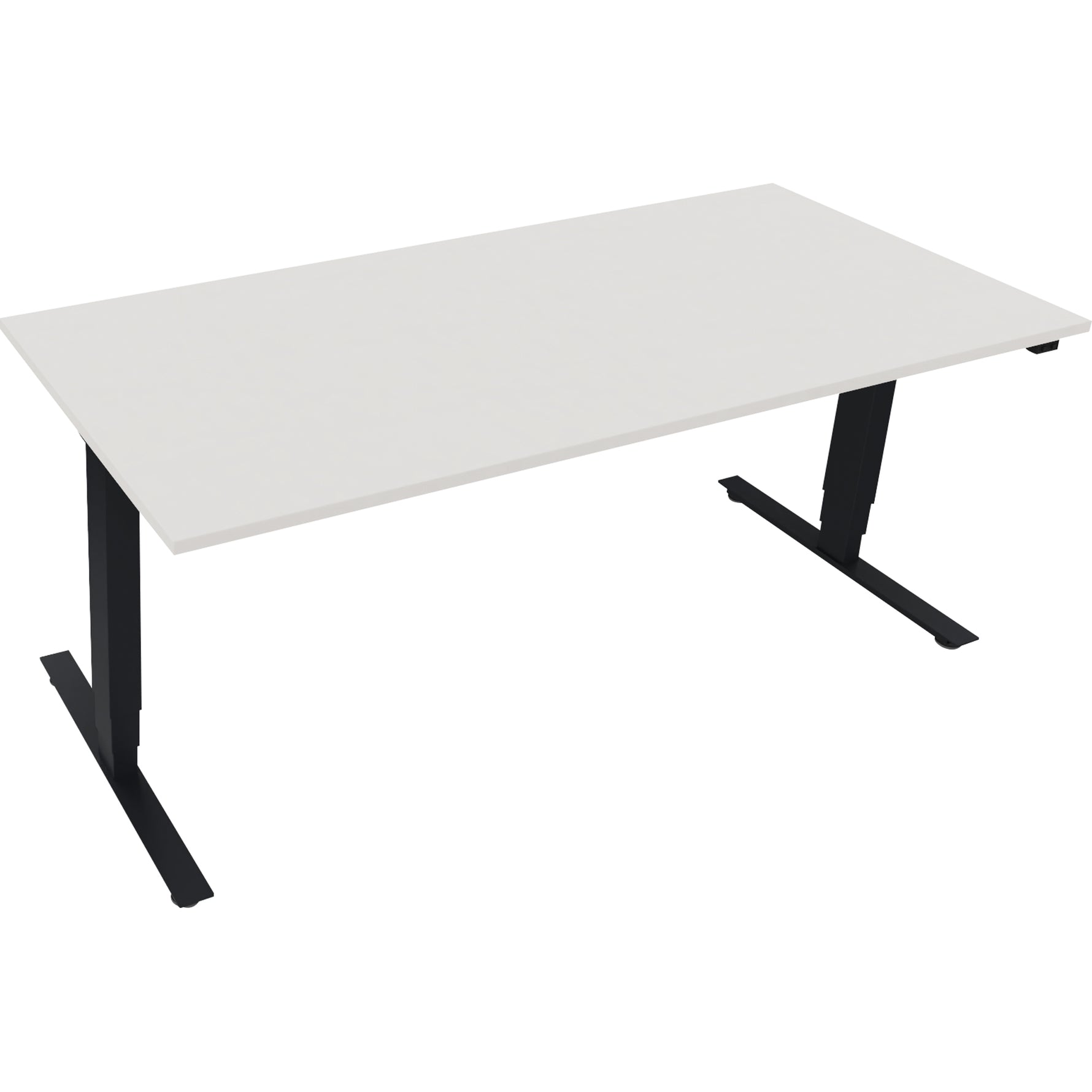 Neutralware Schreibtisch 1.800 x 625-1.285 x 800 mm (B x H x T) diamant weiß