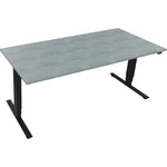 Neutralware Schreibtisch 1.800 x 625-1.285 x 800 mm (B x H x T) beton hell