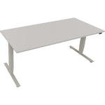 Neutralware Schreibtisch 1.800 x 625-1.285 x 800 mm (B x H x T) lichtgrau – Produktbild 2