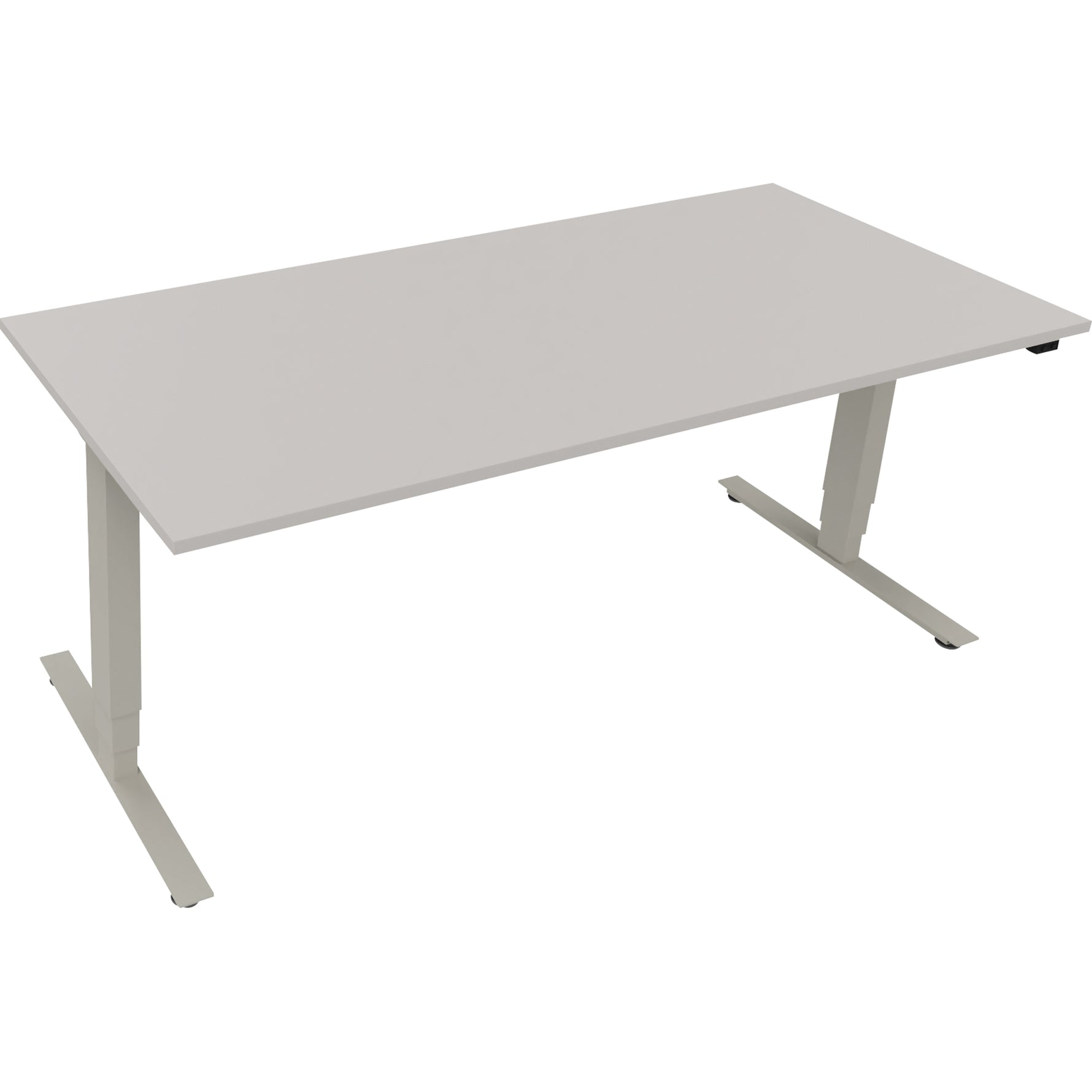 Neutralware Schreibtisch 1.800 x 625-1.285 x 800 mm (B x H x T) lichtgrau – Produktbild 2