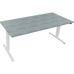 Neutralware Schreibtisch 1.800 x 625-1.285 x 800 mm (B x H x T) beton hell – Produktbild 3