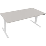 Neutralware Schreibtisch 1.800 x 625-1.285 x 800 mm (B x H x T) lichtgrau – Produktbild 3