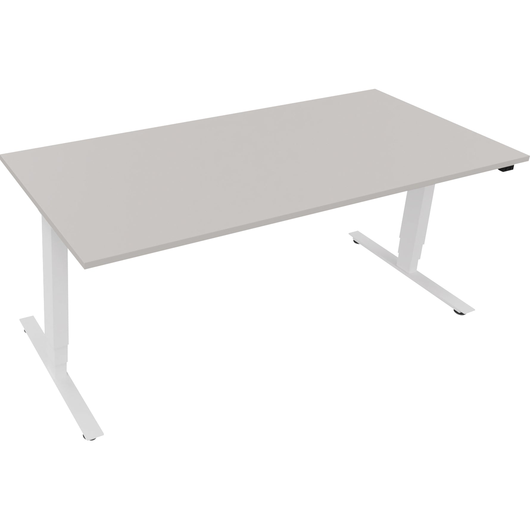 Neutralware Schreibtisch 1.800 x 625-1.285 x 800 mm (B x H x T) lichtgrau – Produktbild 3