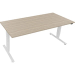 Schreibtisch 1.800 x 625-1.285 x 800 mm (B x H x T) eiche natur