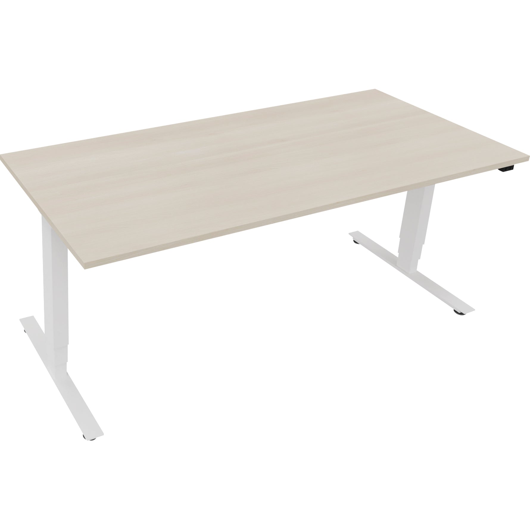 Neutralware Schreibtisch 1.800 x 625-1.285 x 800 mm (B x H x T) akazie hell – Produktbild 3