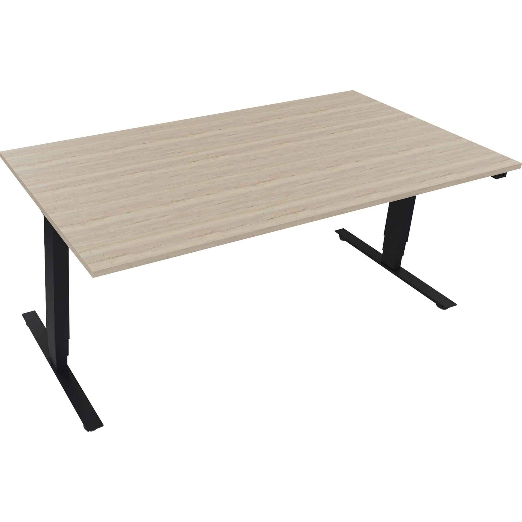 Schreibtisch 1.800 x 625-1.285 x 900 mm (B x H x T) eiche natur