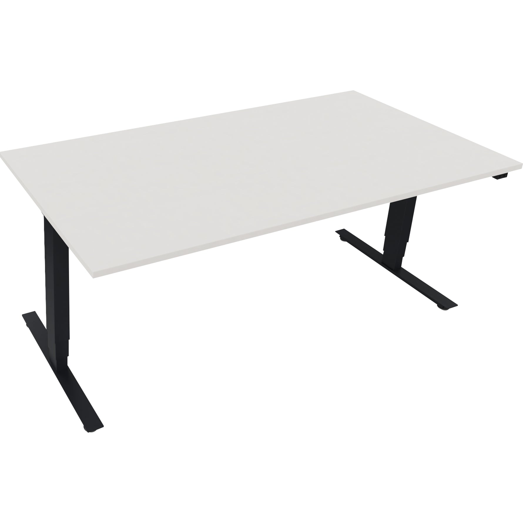 Neutralware Schreibtisch 1.800 x 625-1.285 x 900 mm (B x H x T) diamant weiß