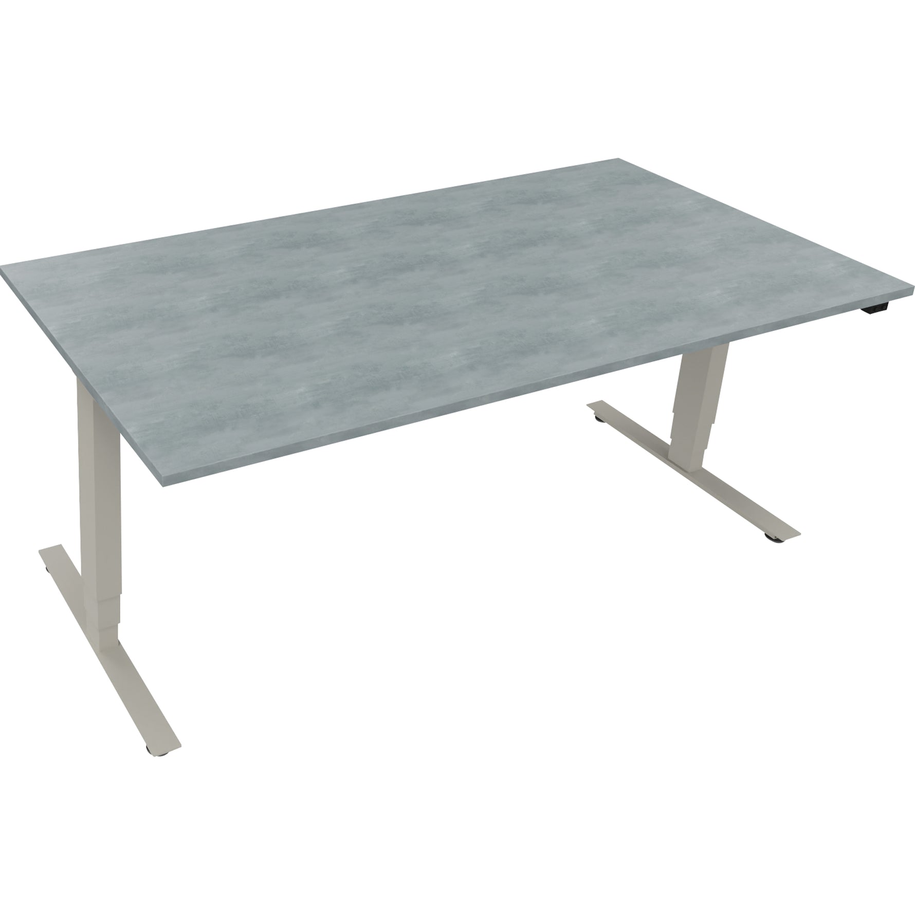 Neutralware Schreibtisch 1.800 x 625-1.285 x 900 mm (B x H x T) beton hell