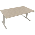 Schreibtisch 1.800 x 625-1.285 x 900 mm (B x H x T) eiche natur