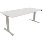 Neutralware Schreibtisch 1.800 x 625-1.285 x 900 mm (B x H x T) diamant weiß