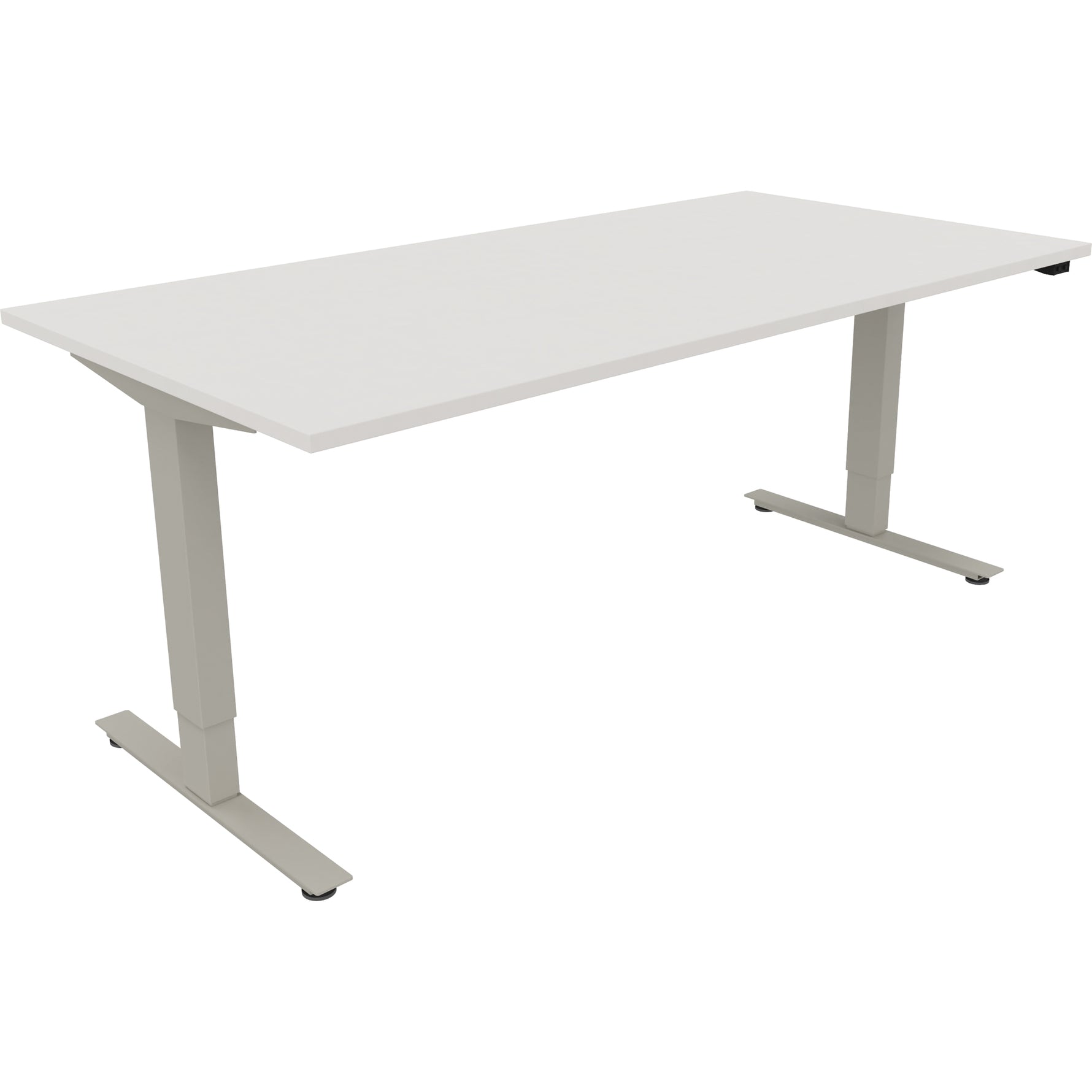 Neutralware Schreibtisch 1.800 x 625-1.285 x 900 mm (B x H x T) diamant weiß