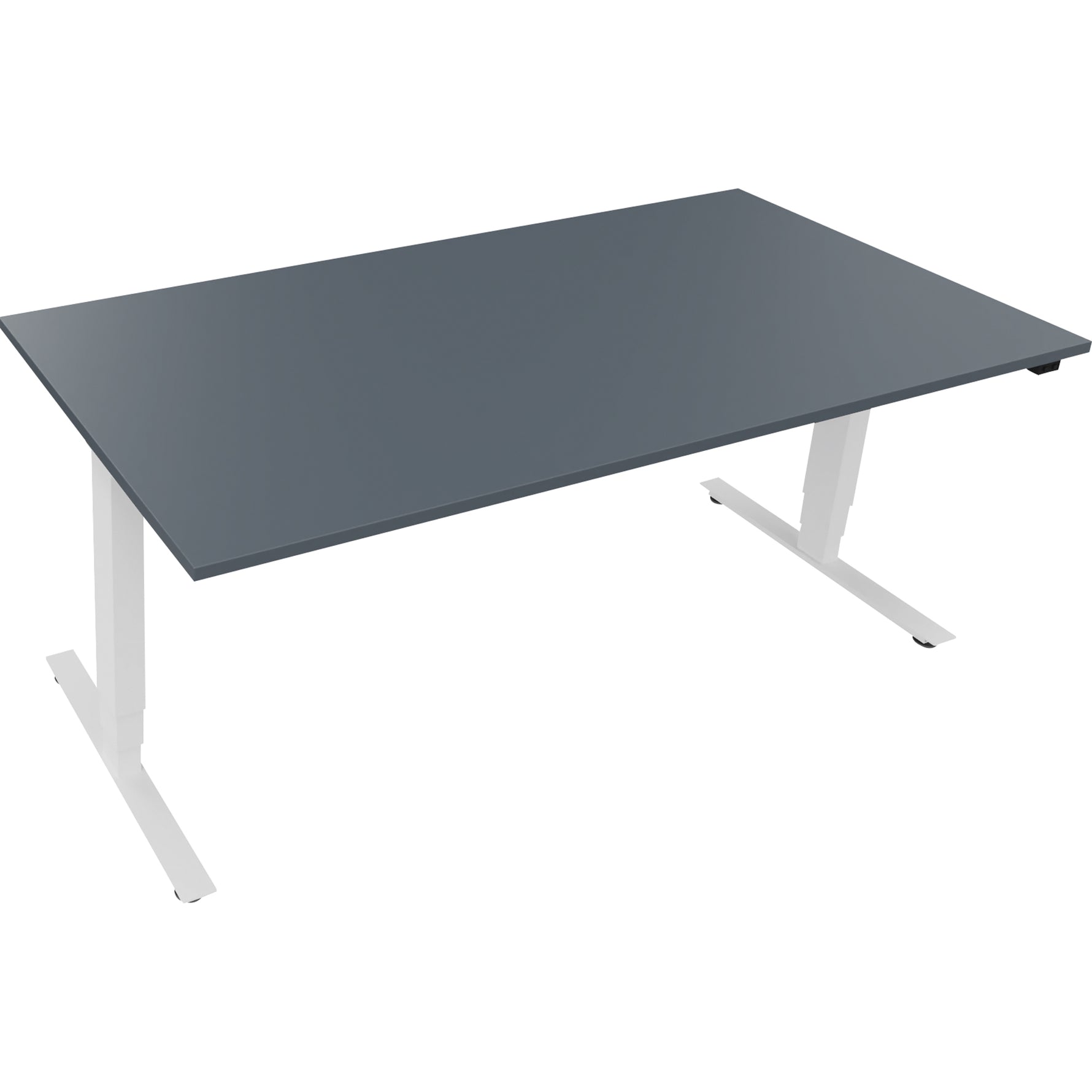 Neutralware Schreibtisch 1.800 x 625-1.285 x 900 mm (B x H x T) lavagrau – Produktbild 2