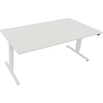Neutralware Schreibtisch 1.800 x 625-1.285 x 900 mm (B x H x T) diamant weiß – Produktbild 2