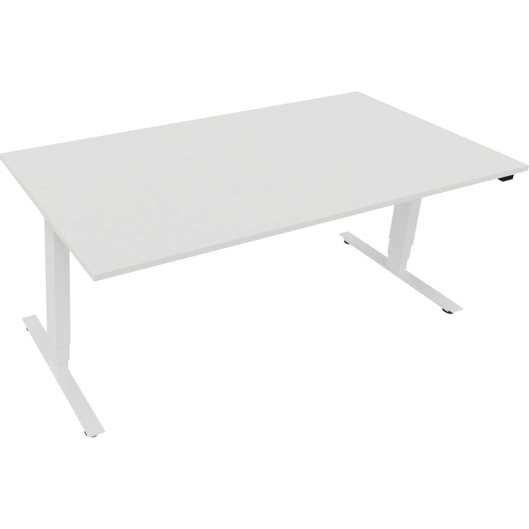 Neutralware Schreibtisch 1.800 x 625-1.285 x 900 mm (B x H x T) diamant weiß – Produktbild 2