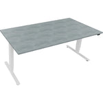 Neutralware Schreibtisch 1.800 x 625-1.285 x 900 mm (B x H x T) beton hell – Produktbild 2