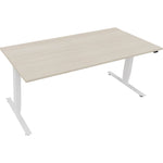 Neutralware Schreibtisch 1.800 x 625-1.285 x 900 mm (B x H x T) akazie hell – Produktbild 2