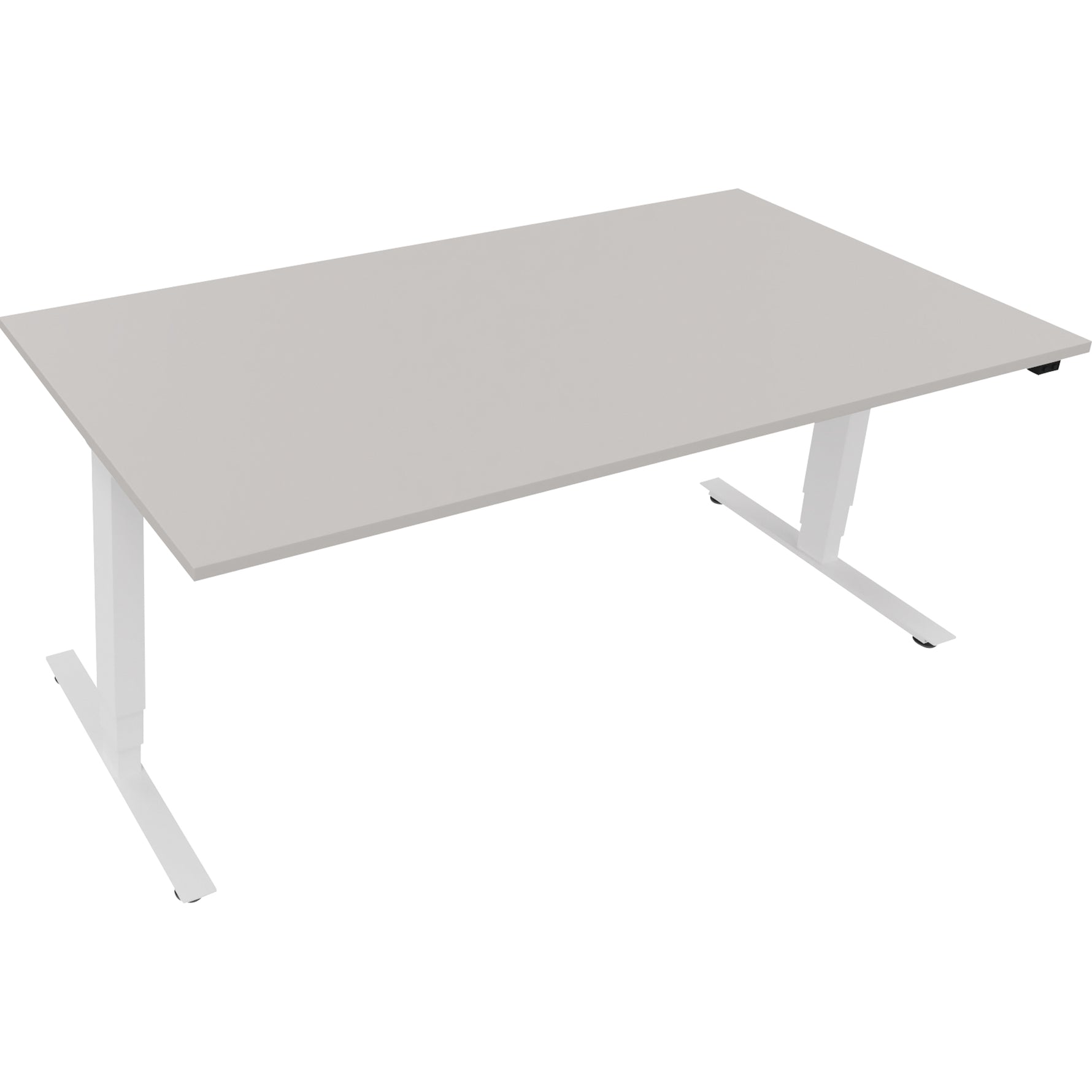 Neutralware Schreibtisch 1.800 x 625-1.285 x 900 mm (B x H x T) lichtgrau – Produktbild 2