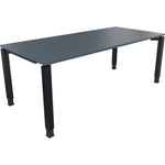 Neutralware Schreibtisch all in one 2.000 x 680-820 x 900 mm (B x H x T) Vierfuß Quadratrohr lavagrau