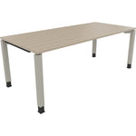 Neutralware Schreibtisch all in one 2.000 x 680-820 x 900 mm (B x H x T) Vierfuß Quadratrohr eiche natur – Produktbild 2