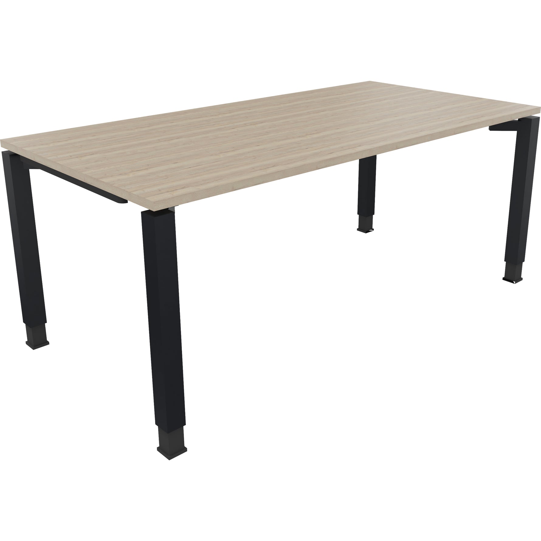 Neutralware Schreibtisch all in one 1.800 x 680-820 x 900 mm (B x H x T) Vierfuß Quadratrohr eiche natur