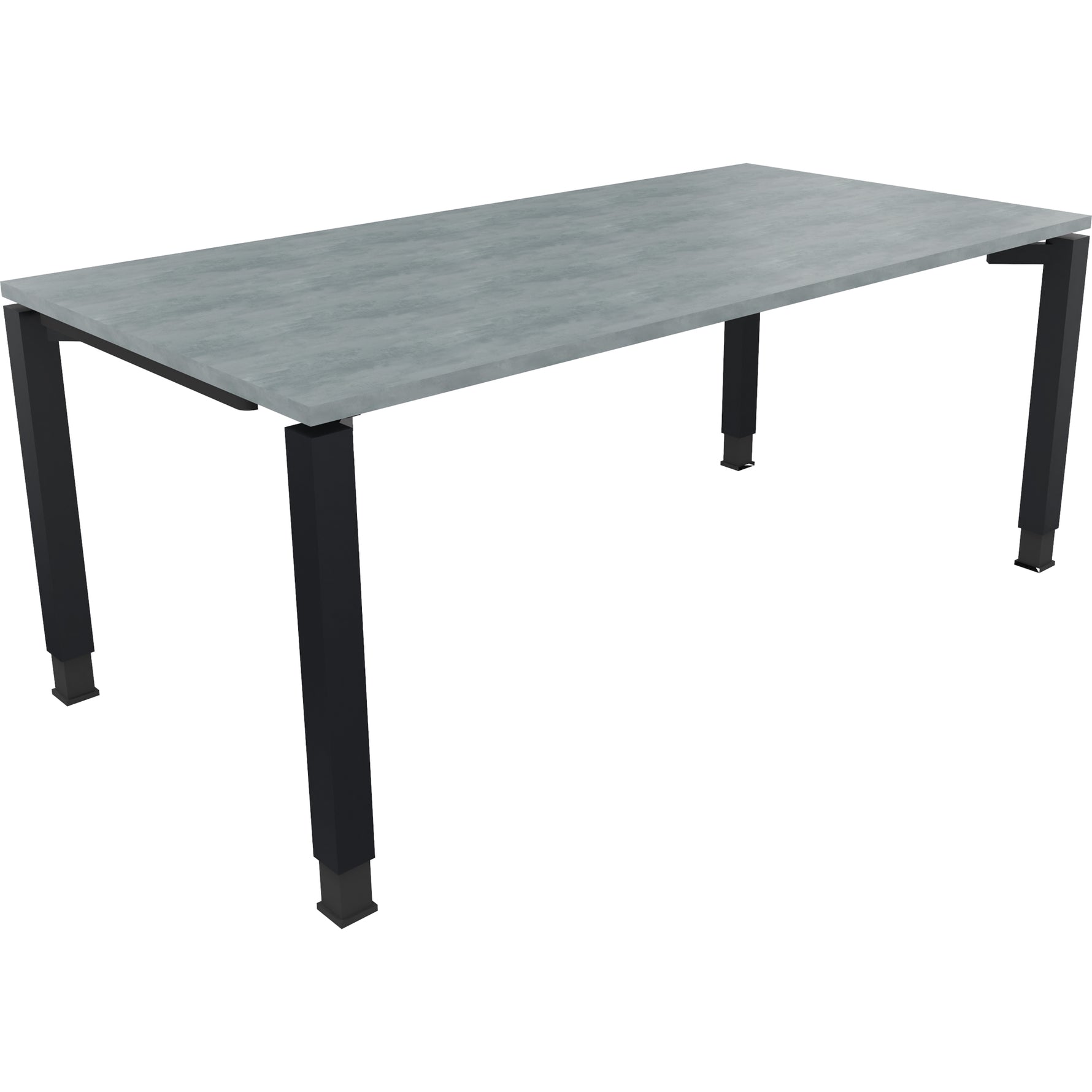 Neutralware Schreibtisch all in one 1.800 x 680-820 x 900 mm (B x H x T) Vierfuß Quadratrohr beton hell