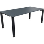 Neutralware Schreibtisch all in one 1.800 x 680-820 x 900 mm (B x H x T) Vierfuß Quadratrohr lavagrau
