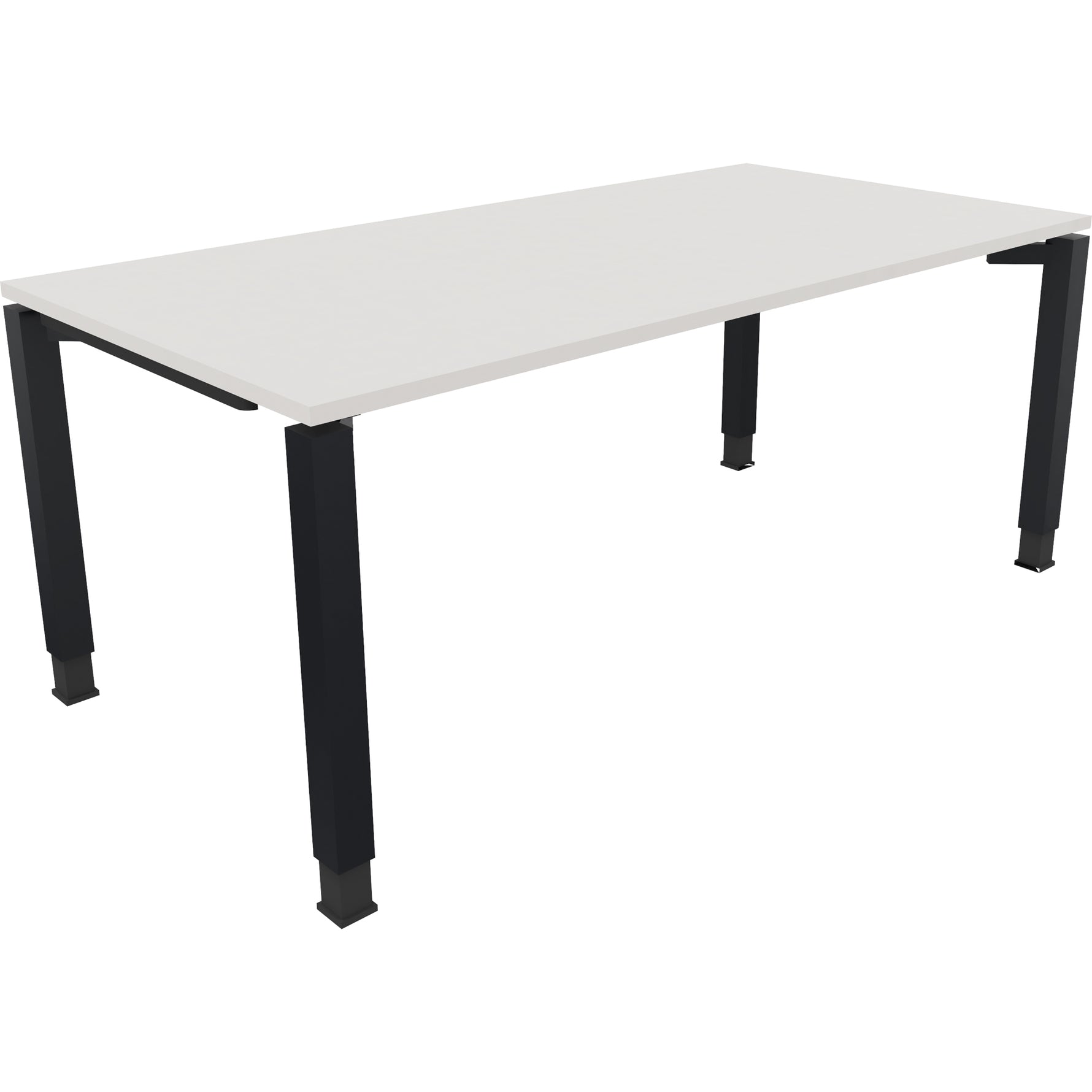 Neutralware Schreibtisch all in one 1.800 x 680-820 x 900 mm (B x H x T) Vierfuß Quadratrohr diamantweiß